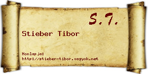 Stieber Tibor névjegykártya