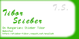 tibor stieber business card